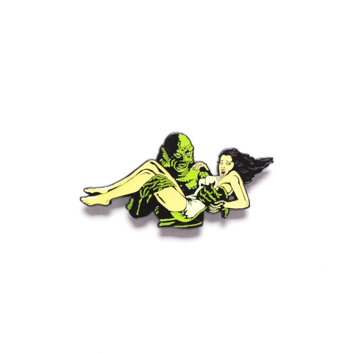 Creature & Damsel Enamel Pin | Horror Collectible Gift | NYC Halloween Store