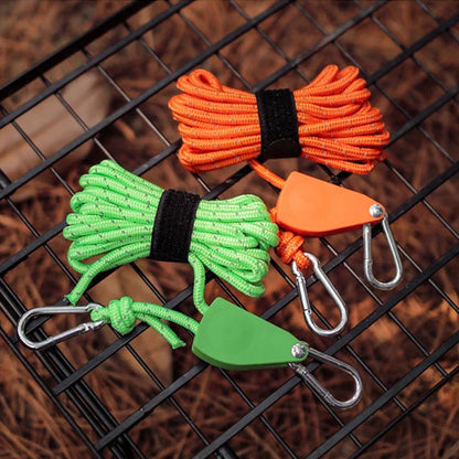 🔥Portable Adjustable Fix Tent High Strength Fast Release Pulley Camping Rope