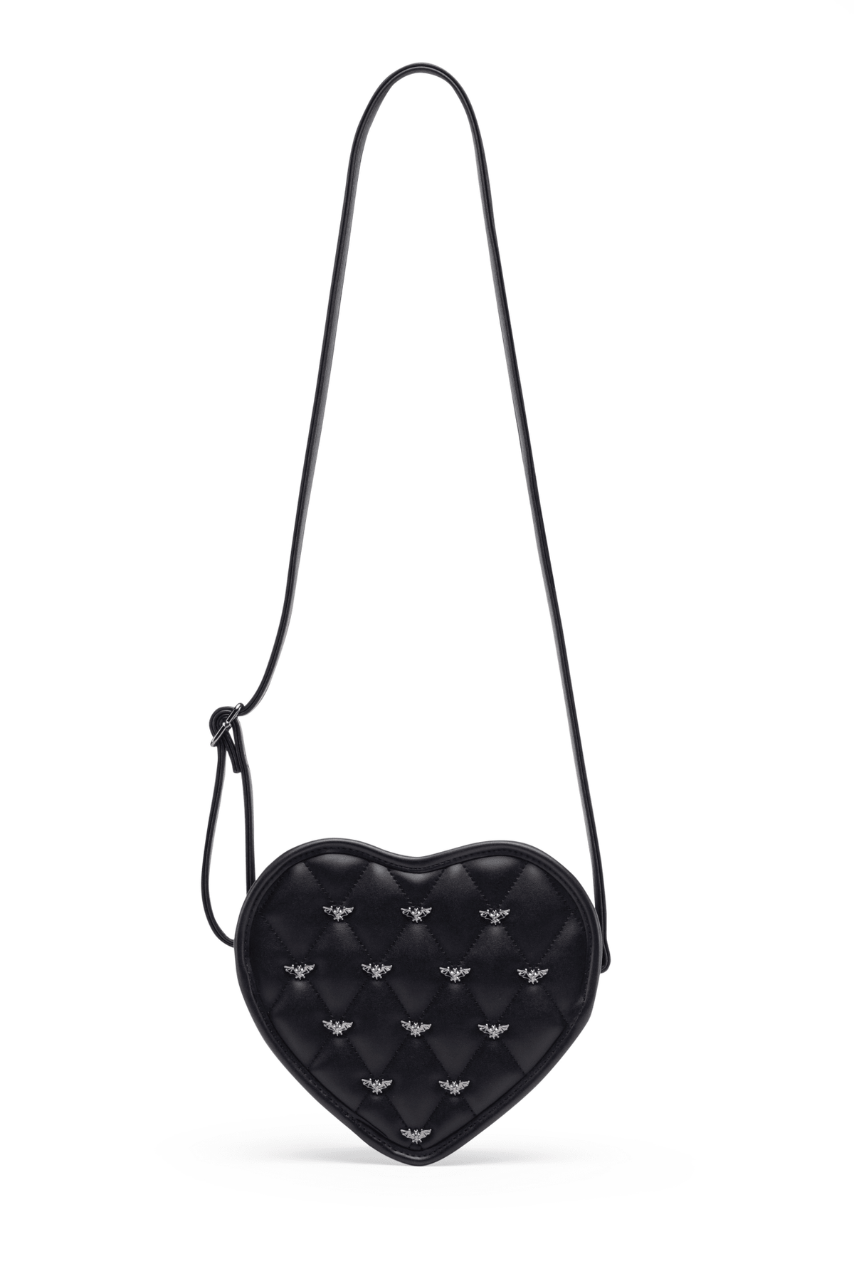 Damask Cross-Body Bag W/ Studded Bat Pattern | Costume Accessory NYC | Cosplay Accessories