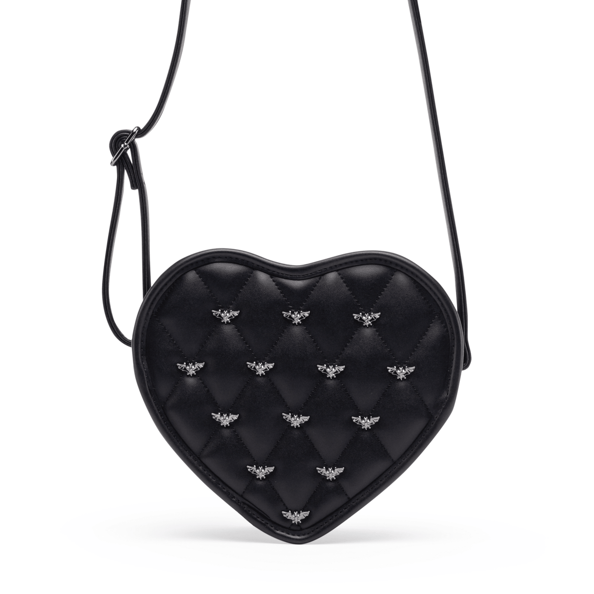 Damask Cross-Body Bag W/ Studded Bat Pattern | Costume Accessory NYC | Cosplay Accessories