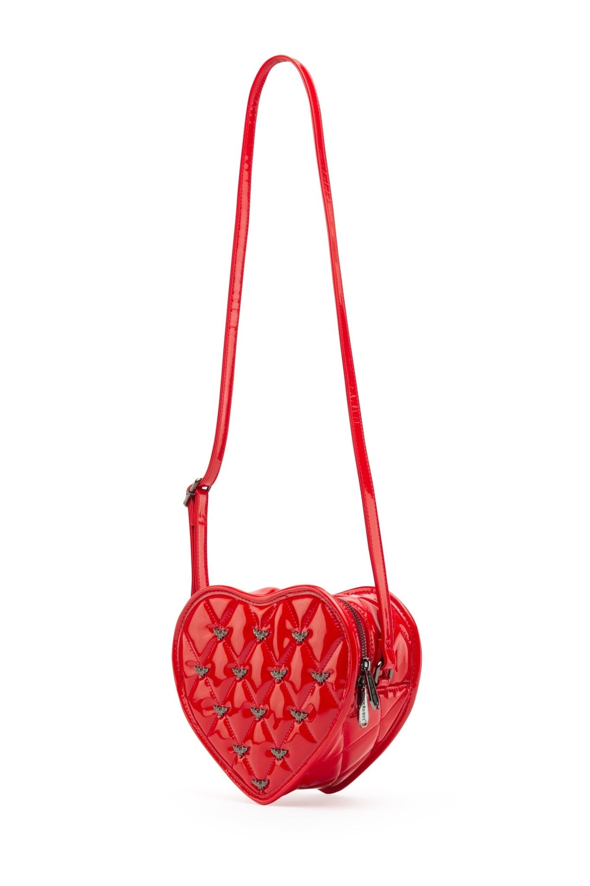 Damask Cross-Body Bag W/ Studded Bat Pattern | Costume Accessory NYC | Cosplay Accessories