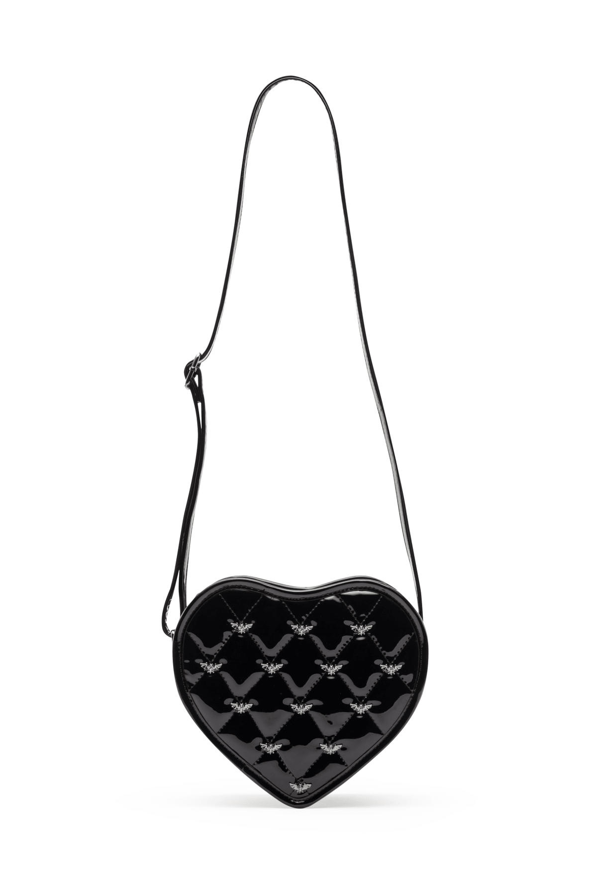 Damask Cross-Body Bag W/ Studded Bat Pattern | Costume Accessory NYC | Cosplay Accessories
