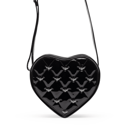 Damask Cross-Body Bag W/ Studded Bat Pattern | Costume Accessory NYC | Cosplay Accessories