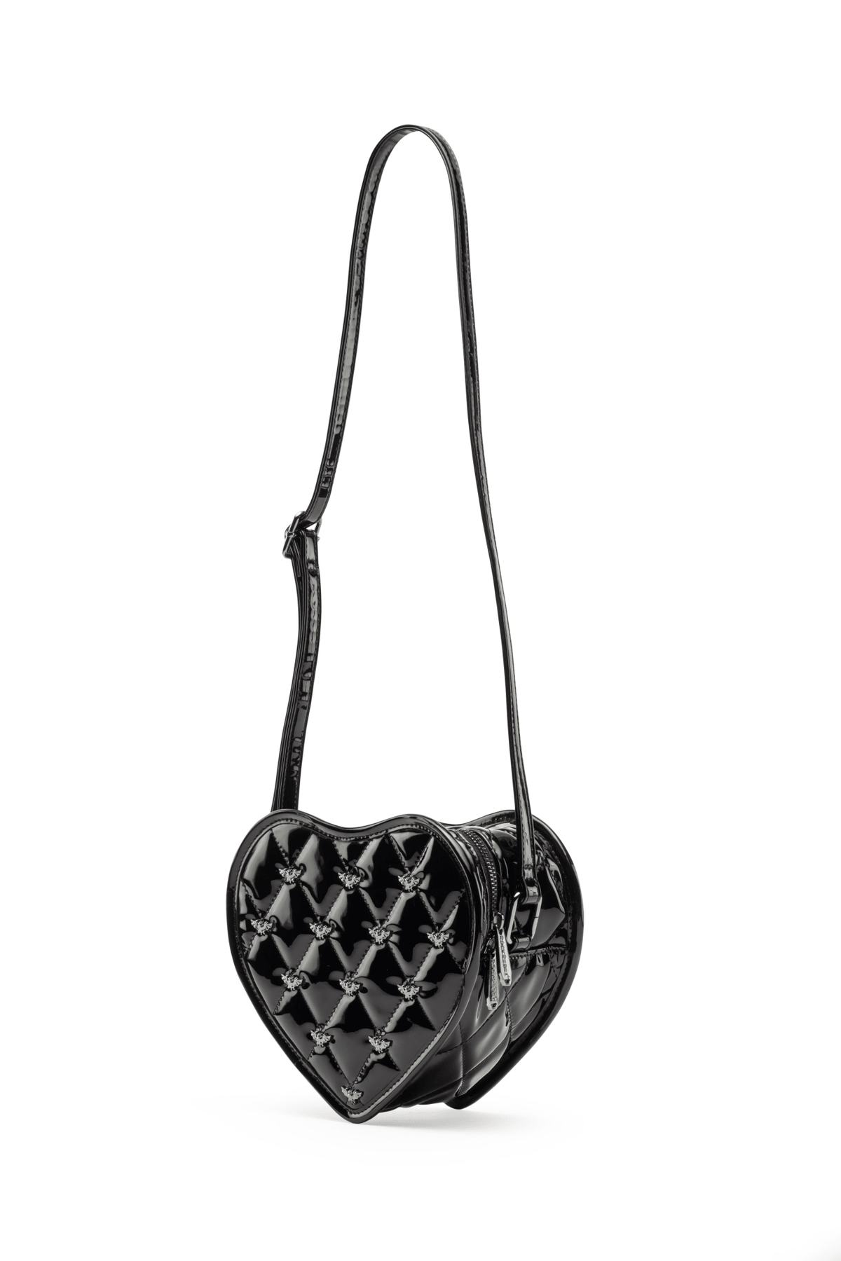 Damask Cross-Body Bag W/ Studded Bat Pattern | Costume Accessory NYC | Cosplay Accessories