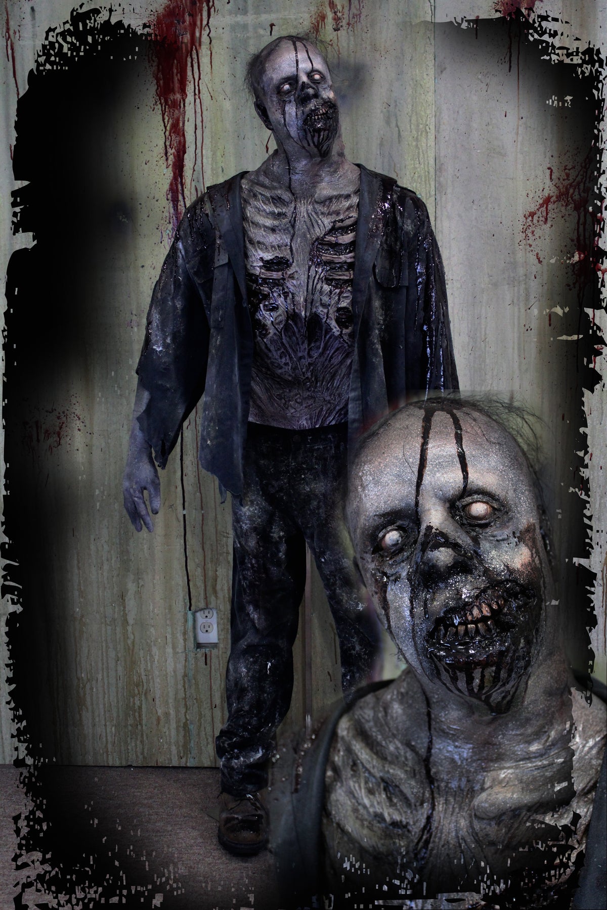 Zombie Male - Life Sized Prop | Haunted House Prop NYC | Halloween Prop Store