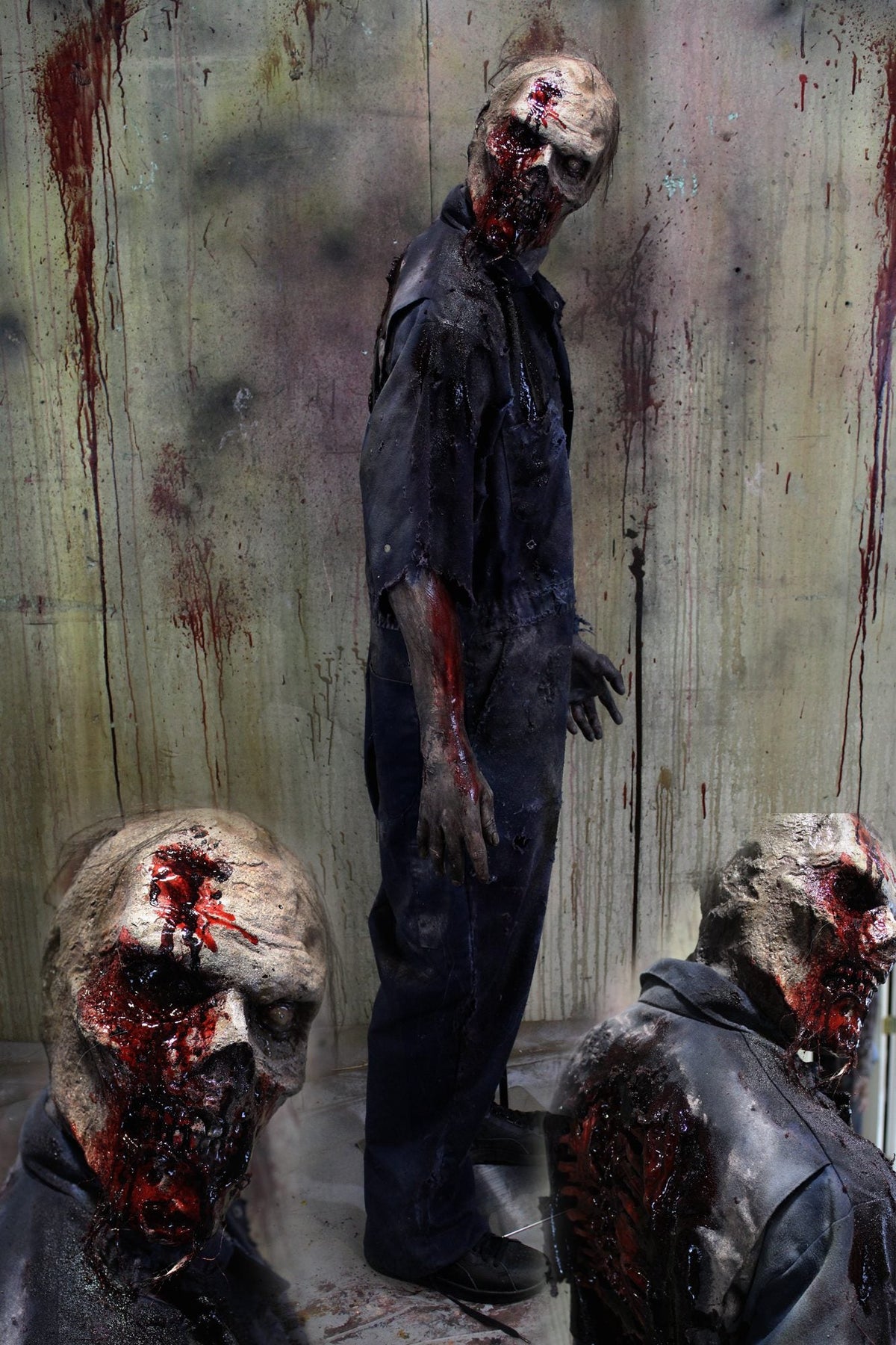 Turned Head Zombie - Life Sized Prop | Haunted House Prop NYC | Halloween Prop Store