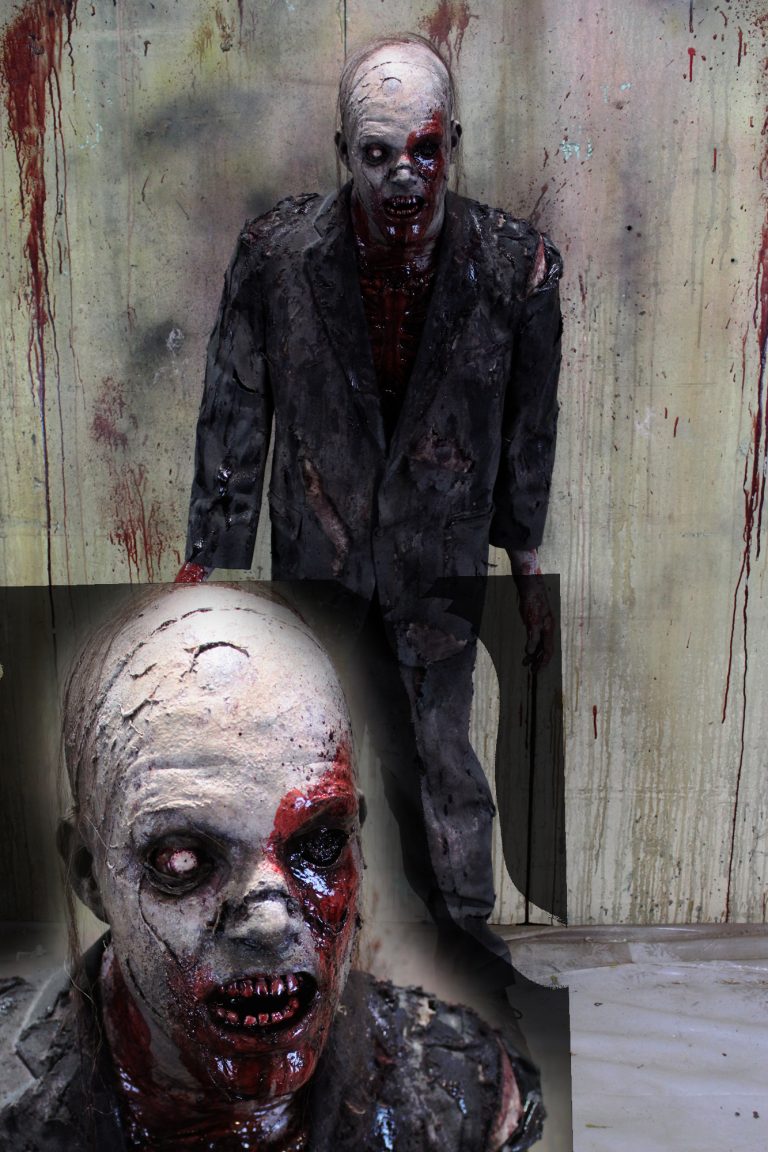 Damaged Dan - Life Sized Zombie Prop | Haunted House Prop NYC | Halloween Prop Store