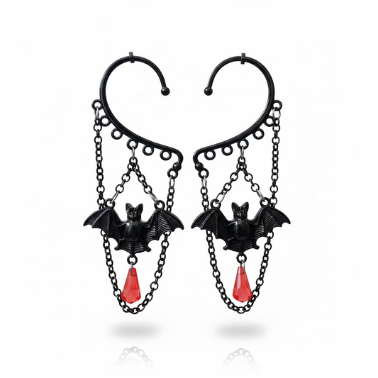 Red Gem Ear Cuffs | Costume Jewelry NYC | Statement Jewelry