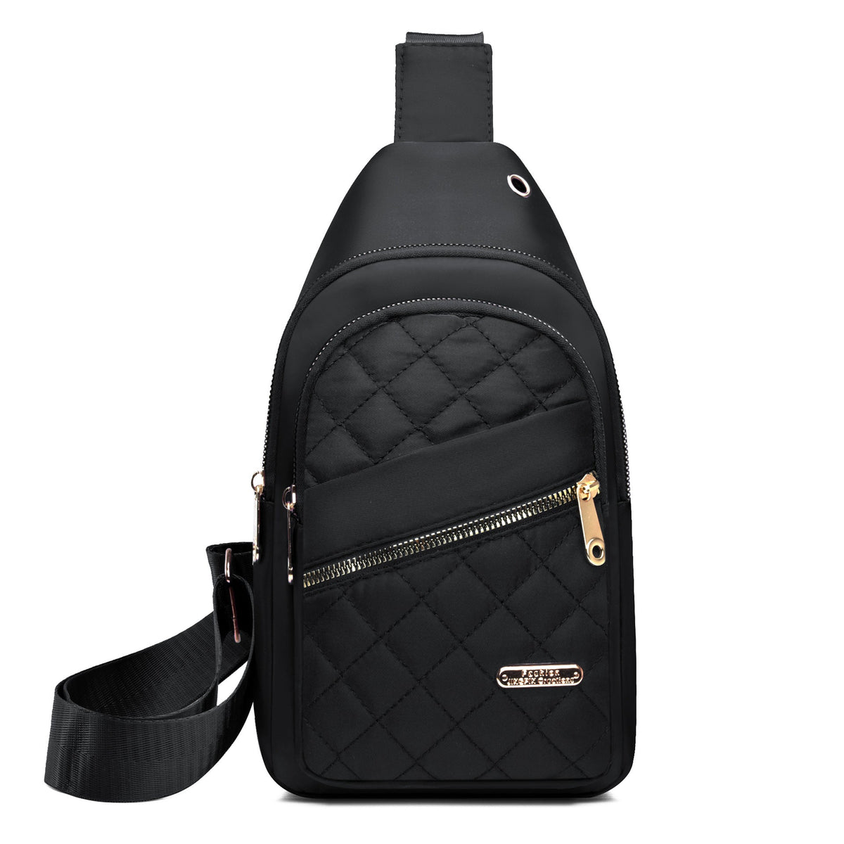 Women's Solid Color Quilted Waterproof Belt Bag