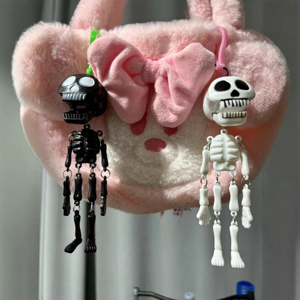 💀✨Pull-String Skeleton Keychain | Viral Funny Skull Keychain