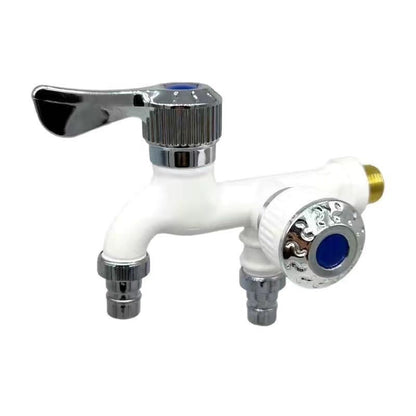 💧 Dual-Outlet Faucet – Two Independent Water Connections for Laundry, Garden & Everyday Cleaning