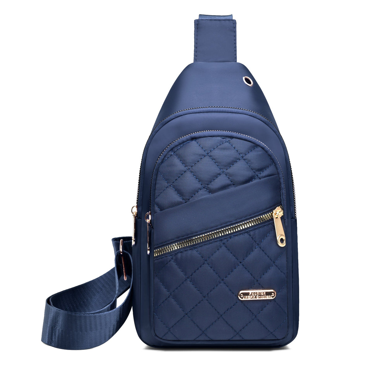 Women's Solid Color Quilted Waterproof Belt Bag
