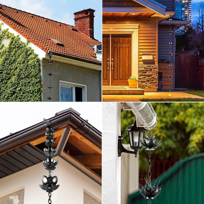Free Shipping🔥Monarch Rain Chains Aluminum 'Lotus' Series Rain Chain (for Gutters)