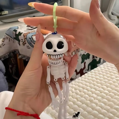 💀✨Pull-String Skeleton Keychain | Viral Funny Skull Keychain