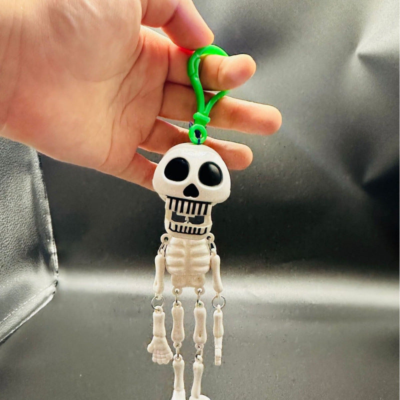 💀✨Pull-String Skeleton Keychain | Viral Funny Skull Keychain