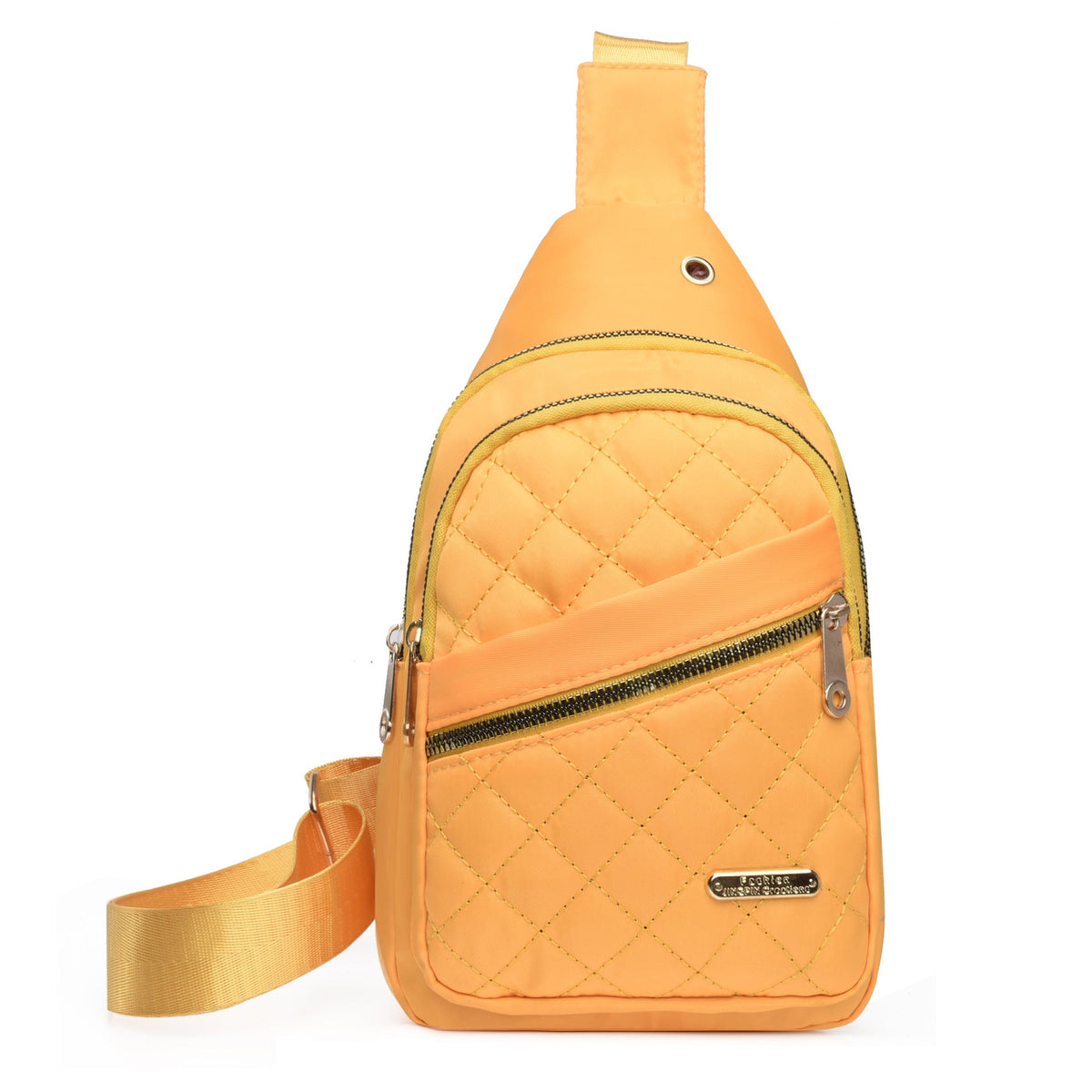 Women's Solid Color Quilted Waterproof Belt Bag