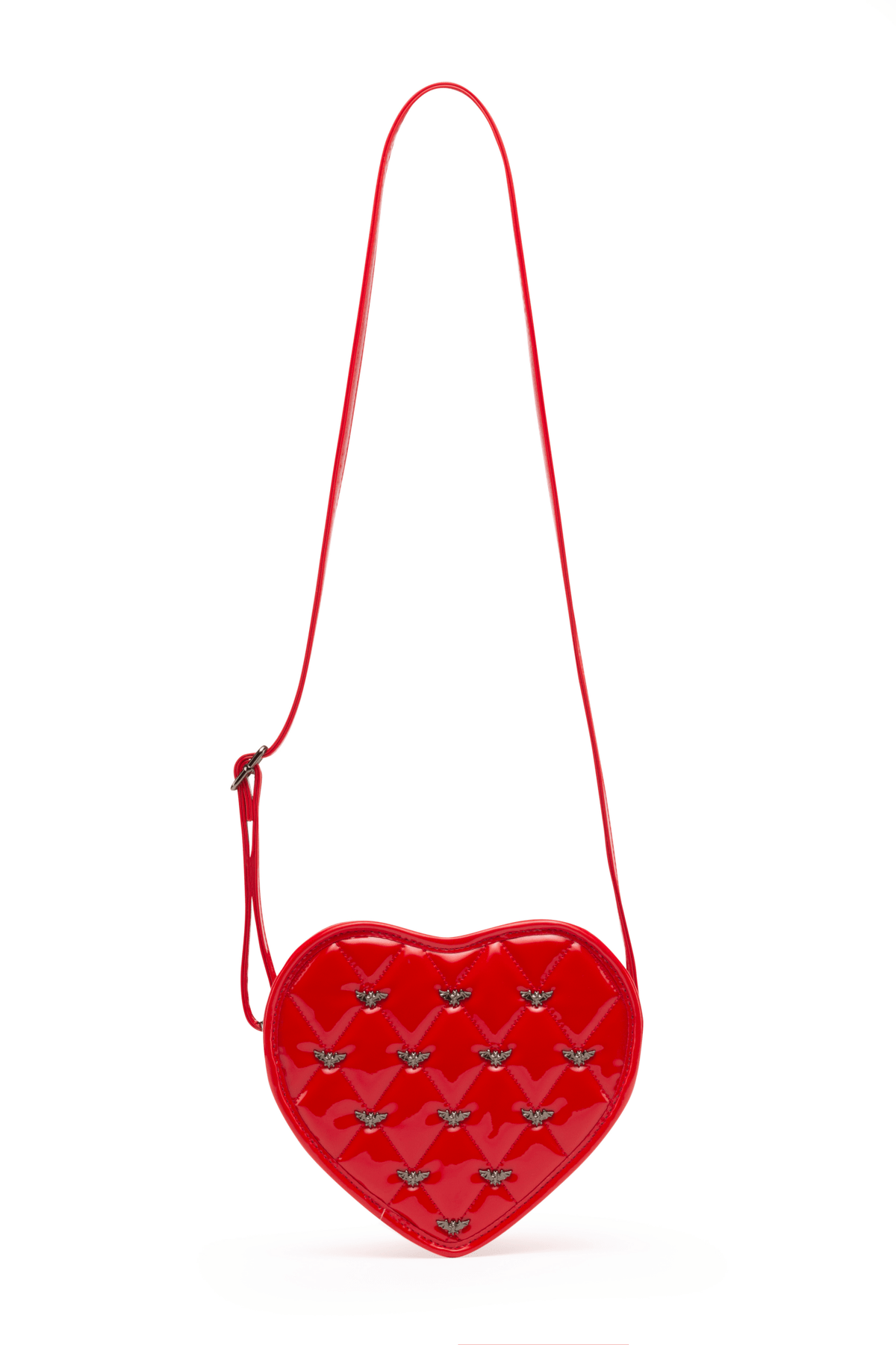 Damask Cross-Body Bag W/ Studded Bat Pattern | Costume Accessory NYC | Cosplay Accessories