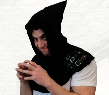 Medieval Black Fantasy Hood | Halloween Costume NYC | Cosplay Costume Shop