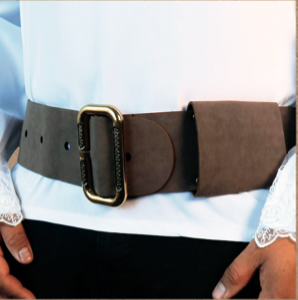 48" Leatherlike Belt w/ Brass Buckle | Costume Accessory NYC | Cosplay Accessories
