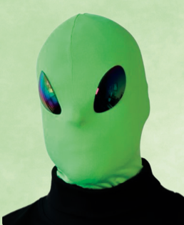 Area 52 Green Alien Pullover Mask | Halloween Mask NYC | Costume Mask Shop