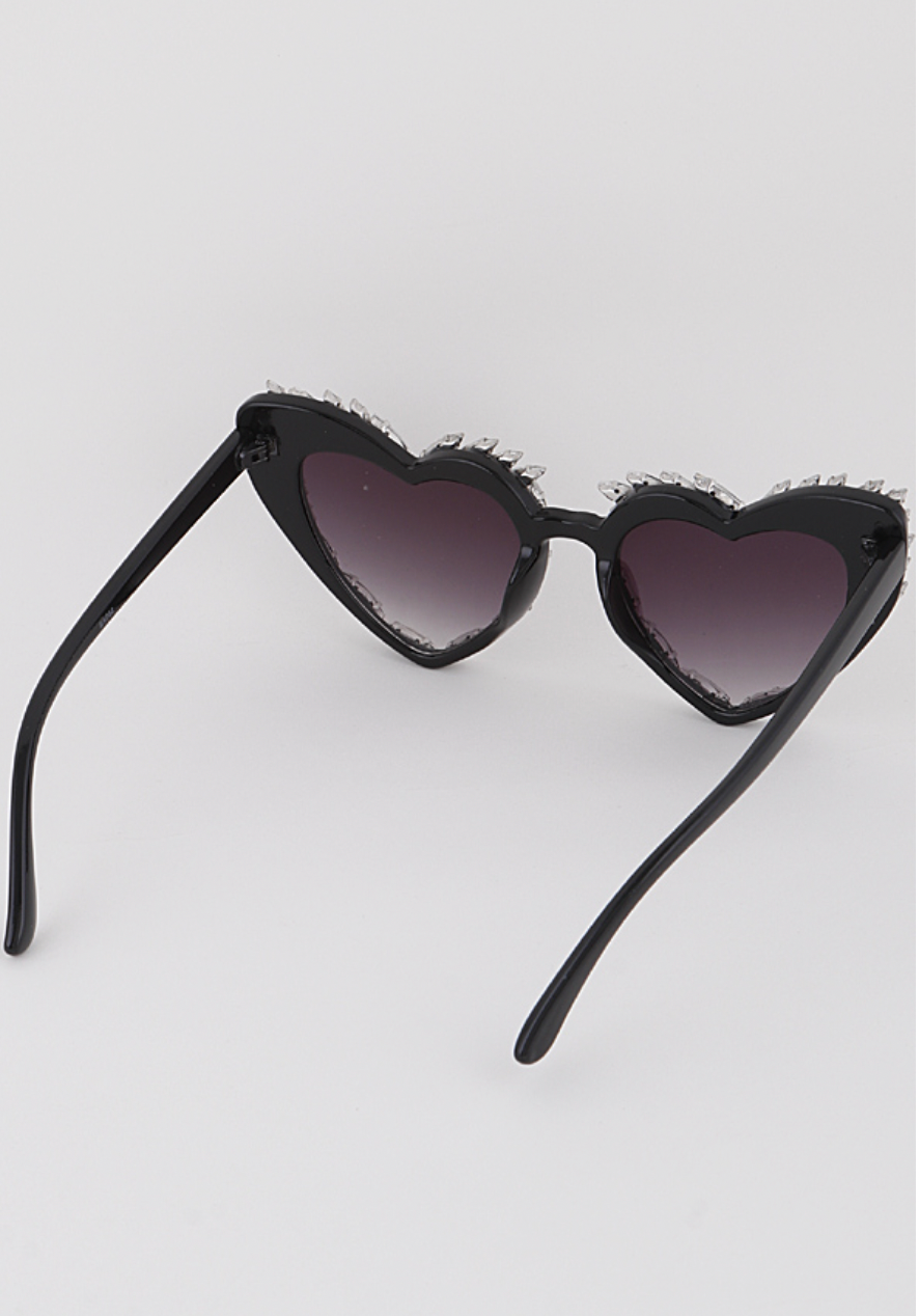 Heart-Shaped Crystal Sunglasses | Novelty Sunglasses NYC | Costume Eyewear