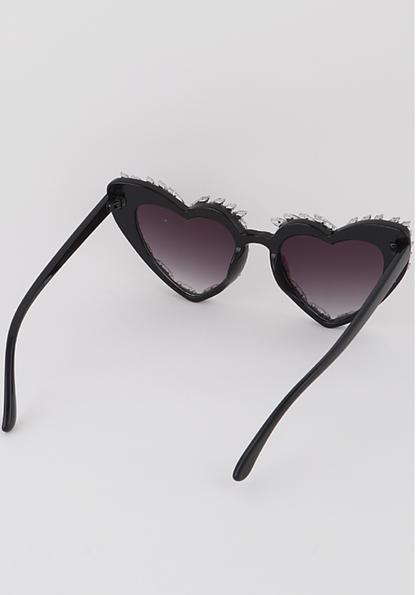 Heart-Shaped Crystal Sunglasses | Novelty Sunglasses NYC | Costume Eyewear