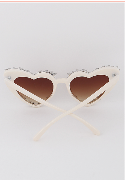 Heart-Shaped Crystal Sunglasses | Novelty Sunglasses NYC | Costume Eyewear