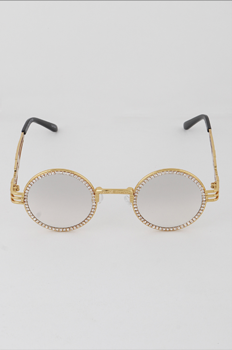 Vintage Embedded - Rhinestone & Round Sunglasses | Novelty Sunglasses NYC | Costume Eyewear