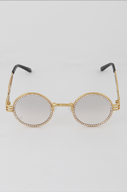 Vintage Embedded - Rhinestone & Round Sunglasses | Novelty Sunglasses NYC | Costume Eyewear