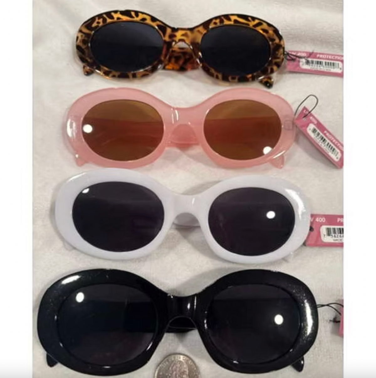 Jackie O Style Sunglasses w/ Gold Logo | Novelty Sunglasses NYC | Costume Eyewear