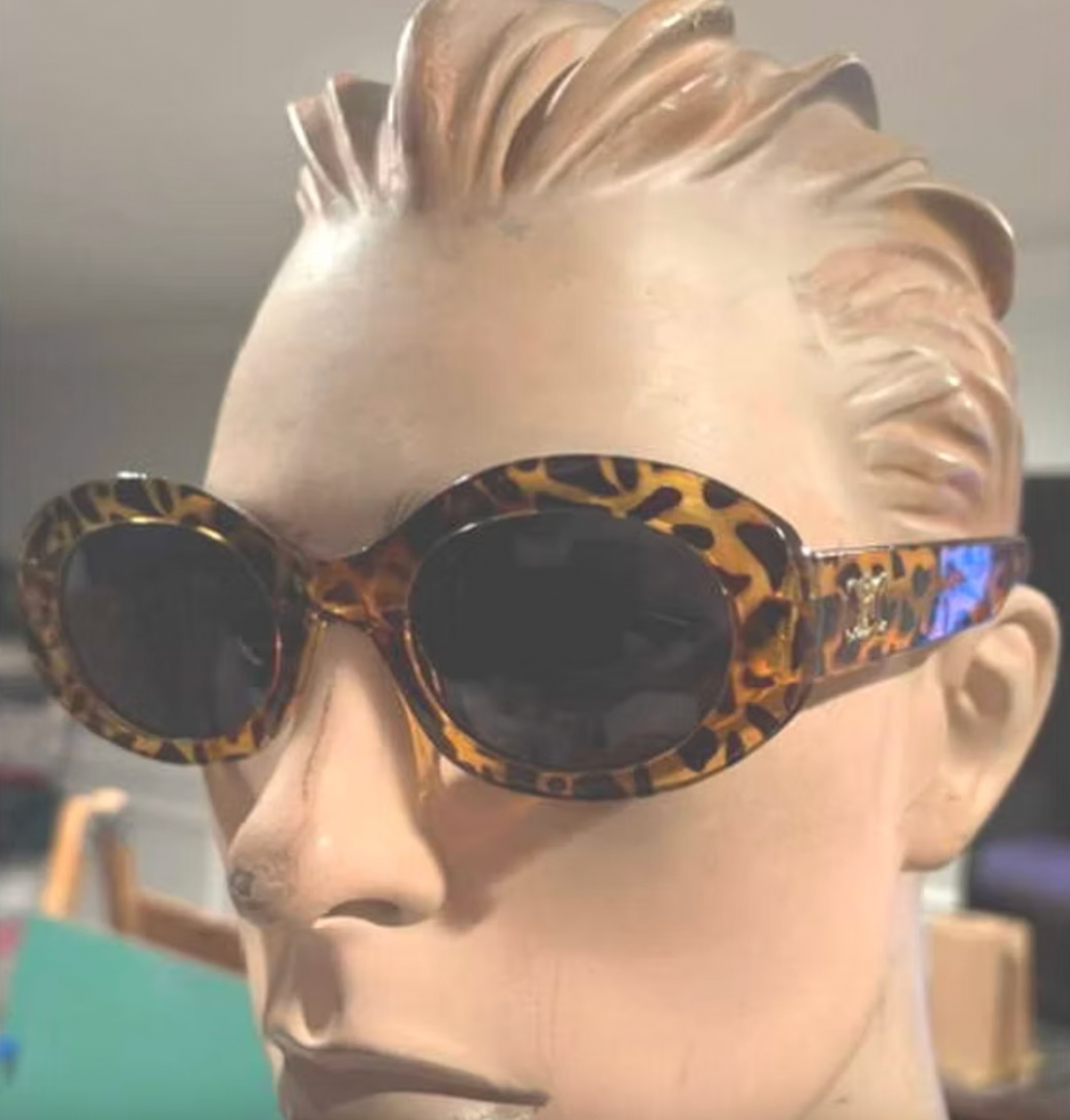 Jackie O Style Sunglasses w/ Gold Logo | Novelty Sunglasses NYC | Costume Eyewear