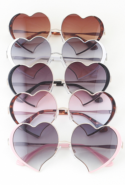 Bright Heart-Shaped Sunglasses | Novelty Sunglasses NYC | Costume Eyewear