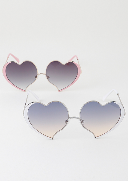 Bright Heart-Shaped Sunglasses | Novelty Sunglasses NYC | Costume Eyewear
