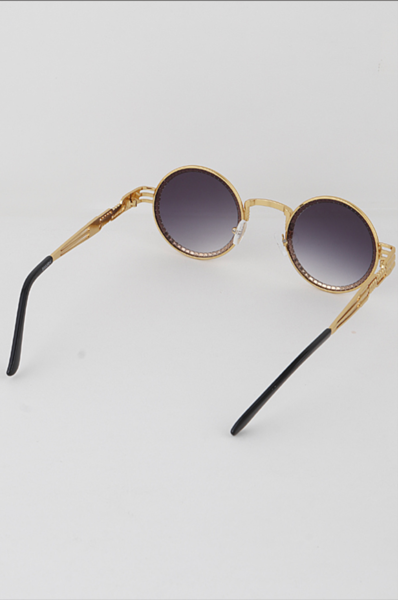 Vintage Embedded - Rhinestone & Round Sunglasses | Novelty Sunglasses NYC | Costume Eyewear