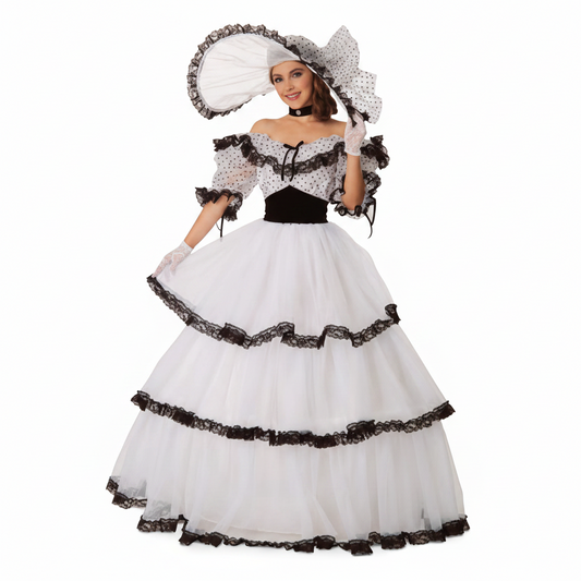 Black & White Southern Belle Adult Costume | NYC Costume Rental | Film & Theater Costume Hire