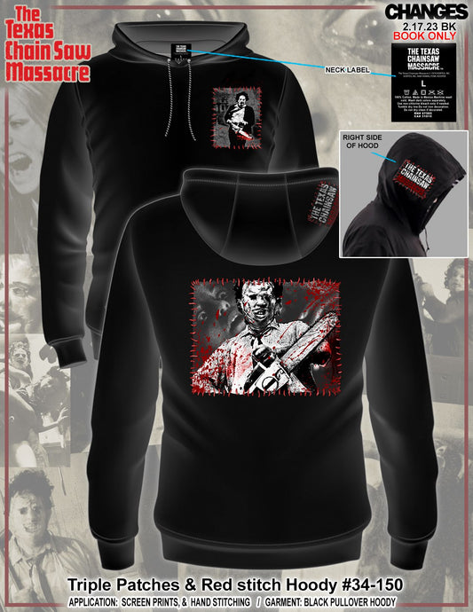 Stitch Patch Texas Chainsaw Massacre Hoodie | NYC Costume Shop | Halloween & Cosplay Store