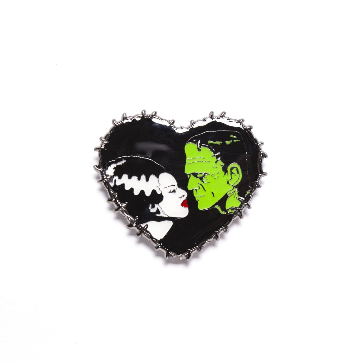We Belong Dead - Bride & Frankenstein Enamel Pin | Horror Collectible Gift | NYC Halloween Store