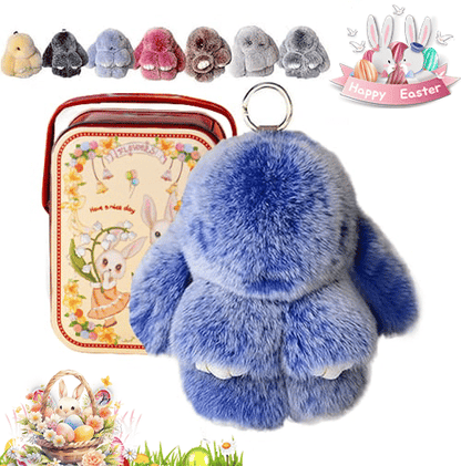🐰Easter Cute Bunny Plush Keychain - Iron Box Gift Option, 🎁Easter Sweet Surprise