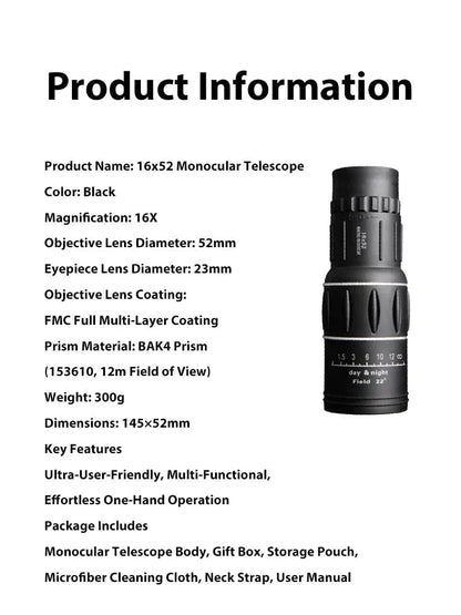 💯 Recommended by mountain guides! 100x high-powered monoculars, IPX5 waterproof and fogproof 🧭🔭