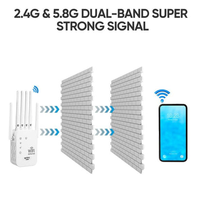 📶WiFi Extender 6-Antenna Strong Signal🚀⚡