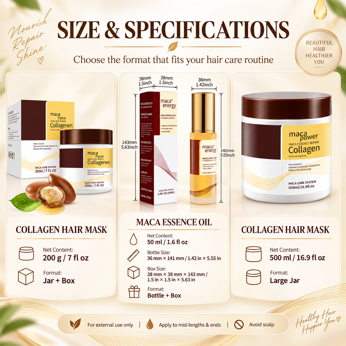✨Collagen Hair Mask – Repair for Dry, Frizzy & Damaged Hair