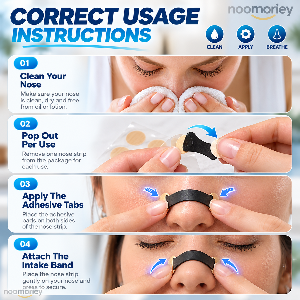 Magnetic Nasal Support Strips – External Breathing Aid for Sleep, Travel & Daily Comfort