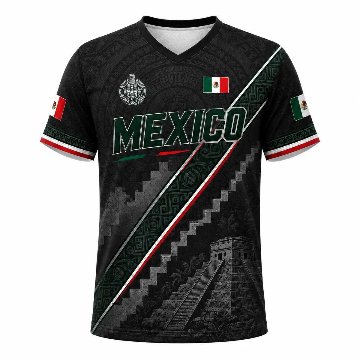 Men’s Mexico Heritage V-Neck Graphic Tee for Summer