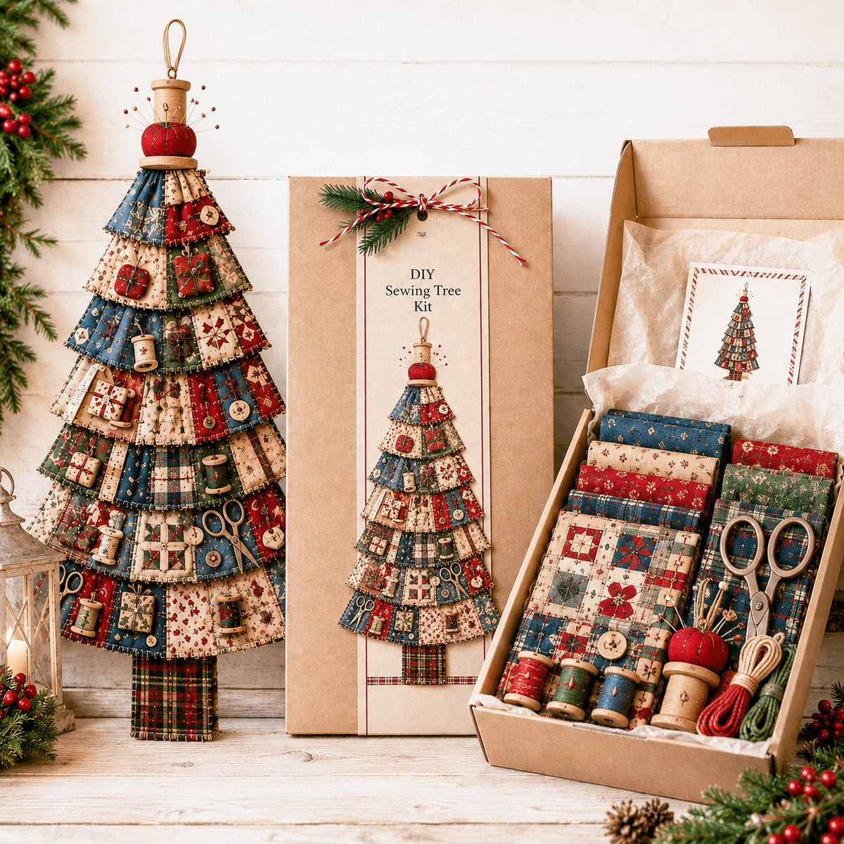 🎄Beginner-Friendly DIY Oversized Patchwork Christmas Tree Door Hanging Kit | Complete Kit with All Tools & Step-by-Step Guide Included