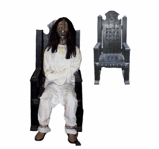 Asylum Patient with Torture Chair
