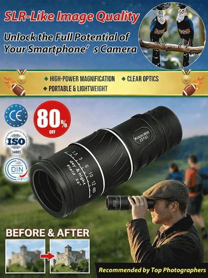 💯 Recommended by mountain guides! 100x high-powered monoculars, IPX5 waterproof and fogproof 🧭🔭