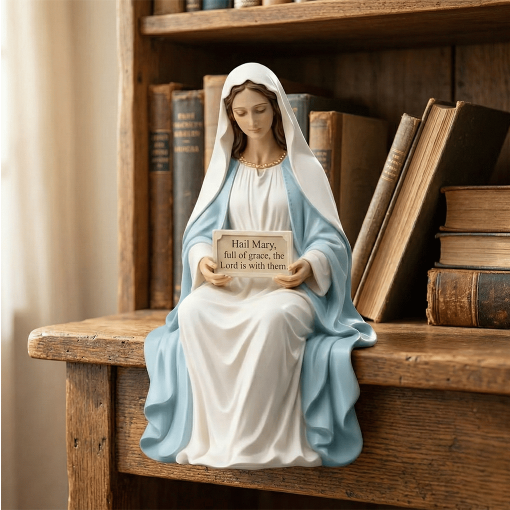 ✝️Peaceful Desk Companions ✨ Handcrafted Jesus & Virgin Mary Figurines