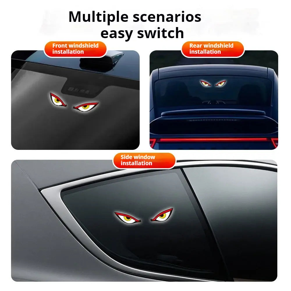 🔥 Solar LED Car Eyes – Flashing Windshield Light