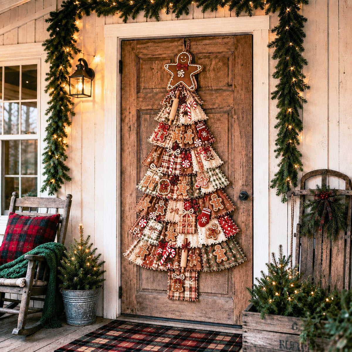 🎄Beginner-Friendly DIY Oversized Patchwork Christmas Tree Door Hanging Kit | Complete Kit with All Tools & Step-by-Step Guide Included