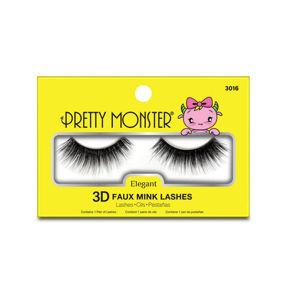 Pretty Monster - Elegant 3D Faux Mink Lashes | Costume Makeup NYC | SFX Makeup Shop